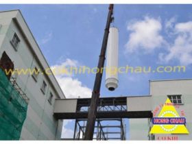 The process of erecting Silo 75 tons in structural steel frame