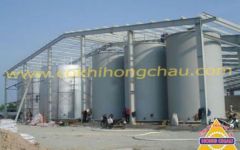 The process of installing silo contains slag