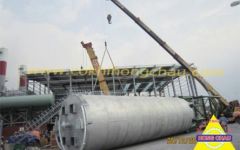 The process of installing silo contains slag