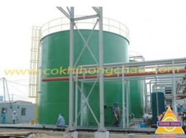 Installation of working tanks and platforms