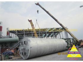 The process of installing silo contains slag